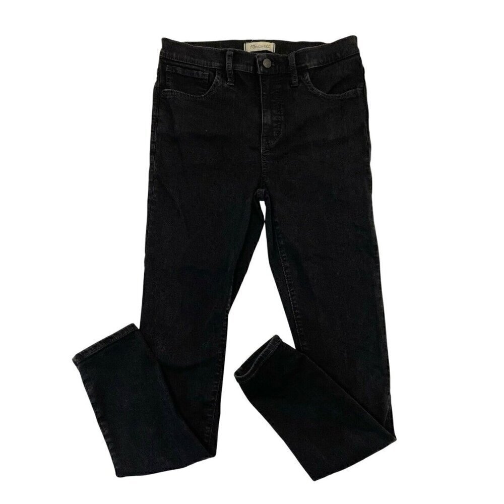 Madewell Roadtripper Skinny Jeans Stretch Denim Black size 28 Tall